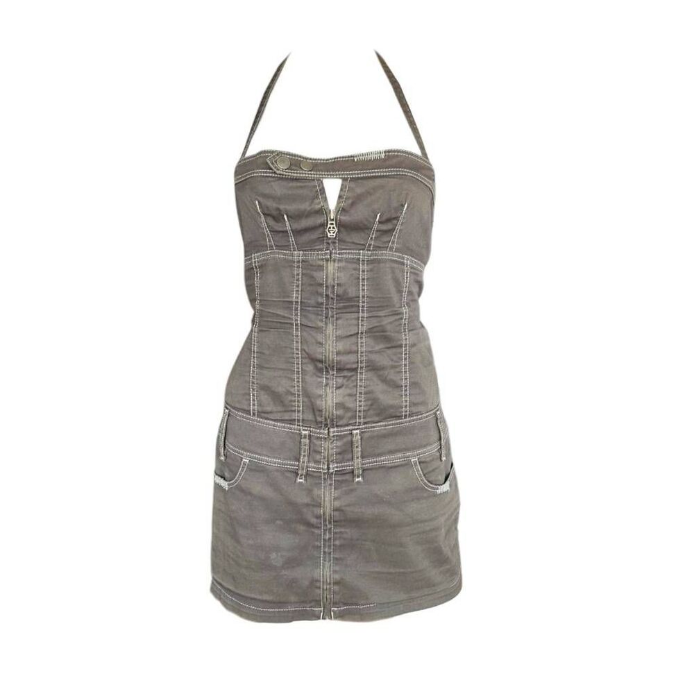 diesel y2k vintage low-rise corset mini dress